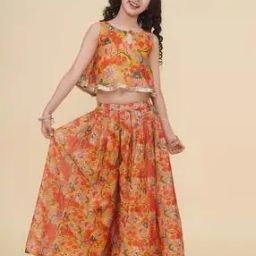 Girls Floral Kurta with Bottomwear-picture-40