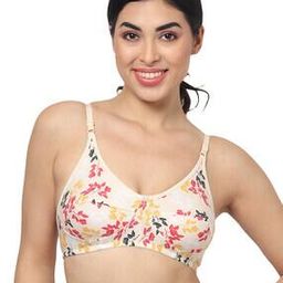 Full-Coverage Floral Print T-Shirt Bra-11