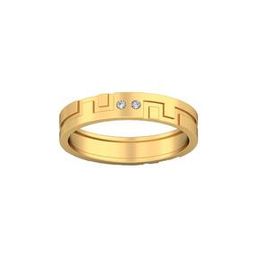 Women Yellow Gold Diamond Nisha Band Ring-image-3