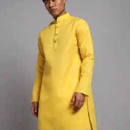  Regular Fit Mandarin Collar Long Kurta-image-61