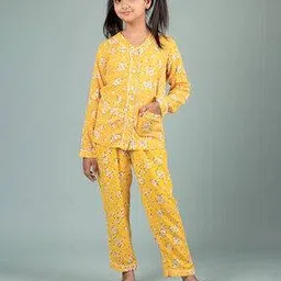 Floral Print Shirt with Pyjamas-image-41