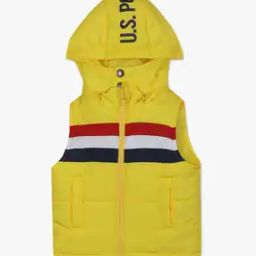Boys Striped Zip-Front Hooded Gilet-picture-6