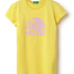 Girls Printed Regular Fit Round-Neck T-Shirt-image-60