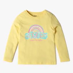 Girls Typographic Print Relaxed Fit Crew-Neck T-Shirt-image-60