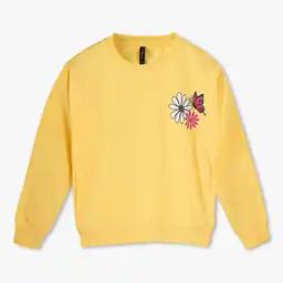Girls Typographic Print Round-Neck Sweatshirt-image-48