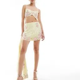 Women Embellished Shorts with Zip-Closure-image-76