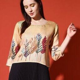 Women Printed Empire Kurti-image-1