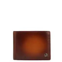 Men Tri-Fold Wallet with Metal Logo Accent-1