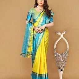 Women Checked Saree with Contrast Border-picture-19