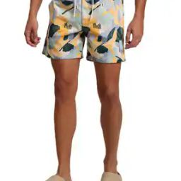 Men Graphic Print Slim Fit Bermuda Shorts-16