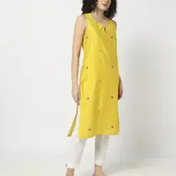 Women Embroidered Straight Kurta with Insert Pocket-image-37
