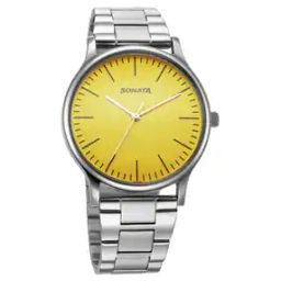 Men Aspire Analogue Watch with Stainless Steel Strap-77105SM16W-image-100
