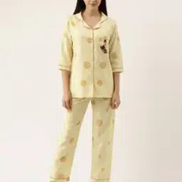 banno's swagger Women Polka-Dot Shirt & Pyjamas Set-picture-35