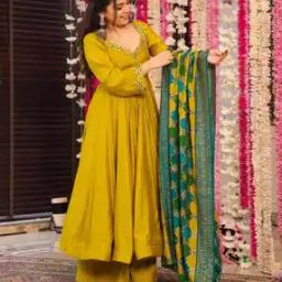 Women Embroidered Anarkali Kurta Set with Dupatta-picture-12
