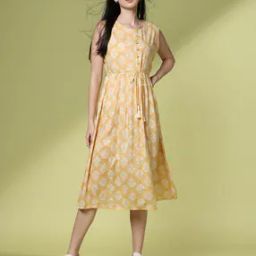 Women Floral Print Fit & Flare Dress-51