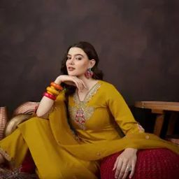 Women Embroidery A-Line Kurta Set-image-63