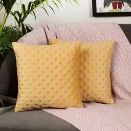 Set of 2 Embroidered Cushion Covers 16" x 16"-image-39