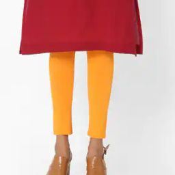 Ankle-Length Leggings with Elasticated Waist-image-86