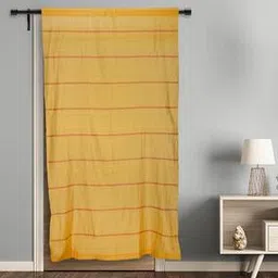 Yellow Handloom Silk Khadi Door Curtain-image-7