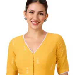 Women Floral Print Front-Open Blouse-30