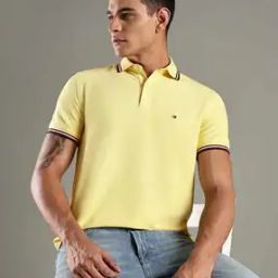 Men Regular Fit Polo T-Shirt with Contrast Tipping-image-86