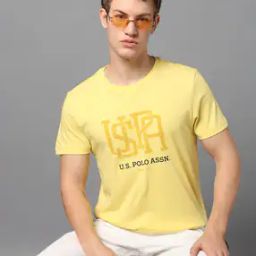 Men Slim Fit Round-Neck T-Shirt with Tonal Pigment Print-image-23