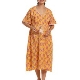Women Floral Print A-Line Dress with Waist Tie-Up-image-39