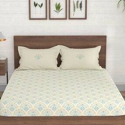 Morning Glory Cotton Fitted Bedsheet-image-96