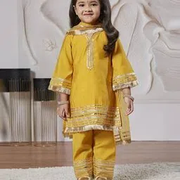vastramay Girls Embroidered Kurta Set-picture-6