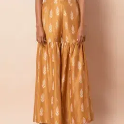 Printed Palazzos with Semi-Elasticated Waist-image-42