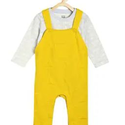 Typographic Print Dungaree with T-Shirt-picture-31