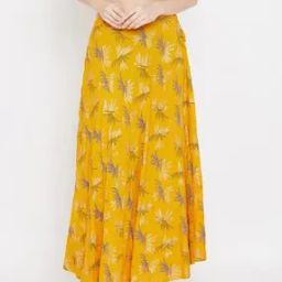 Floral Print Flared Skirt-image-11