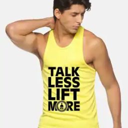 Men Typographic Print Scoop-Neck Vest-image-43