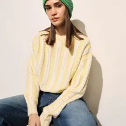 only Women Cable-Knit Round-Neck Pullover-picture-9