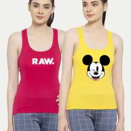 Pack of 2 Typography Print Tank Top-image-23