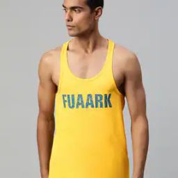 Typographic Print Sleeveless Vest-image-70