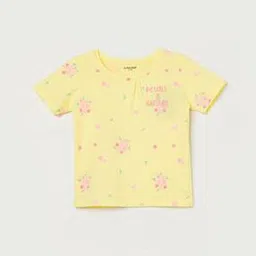 juniors by lifestyle Girls Floral Print Round-Neck T-Shirt-picture-40