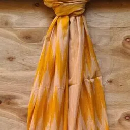 Ikat Print Dupatta with Tassels-17