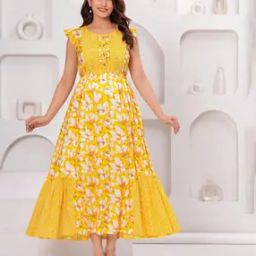Women Floral Print Fit & Flare Dress-image-2