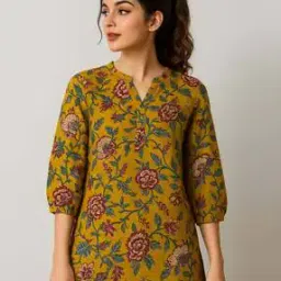 revangi Women Floral Print Straight Tunic-picture-7