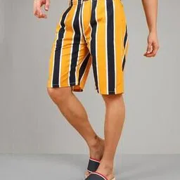 Striped Lounge Shorts with Insert Pockets-picture-3