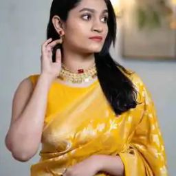 Floral Woven Banarasi Silk Saree-image-34