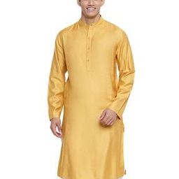 Slim Fit Long Kurta with Band Collar-image-16