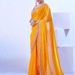 Tissue Silk Traditional Saree With Blouse Piece-image-59