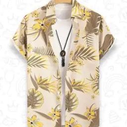 Boys Leaf Printed Relaxed Fit Shirt-image-62