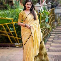 Women Striped Saree-image-58