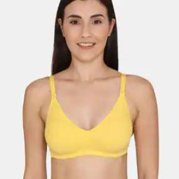 Basics Double Layered Non-Wired Non-Padded 3/4th Coverage Backless Bra - Minion yellow-picture-11