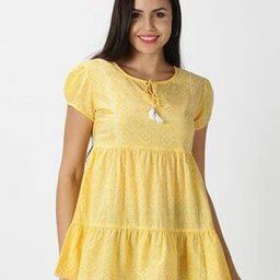 Bandhani Print Round-Neck Top-22