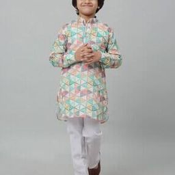 Boys Geometric Kurta-image-66
