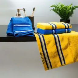 Set of 4 Striped Cotton Hand Towels 24" x 16"-33